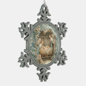 Ornement encadré flocon de neige (Gauche)