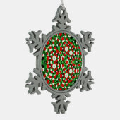 Ornement encadré flocon de neige (Gauche)