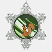 Ornement encadré flocon de neige écureuil (Devant)