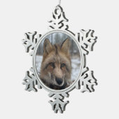 Ornement encadré flocon de neige Wild Paws Flash (Vue impression)