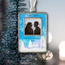 Blue Winter Wonderland Snowouses Maisons Photo