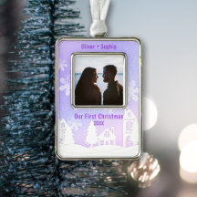 Purple Winter Wonderland Snowouses Maisons Photo