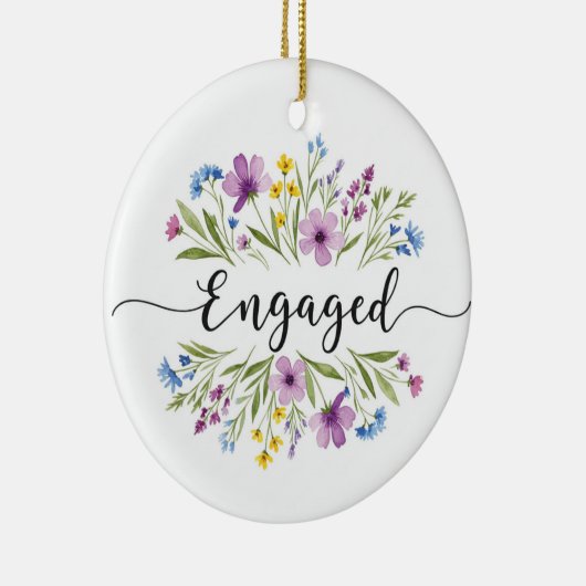 ORNEMENT ENGAGÉ AVEC DES FLEURS SAUVAGES (Droite)