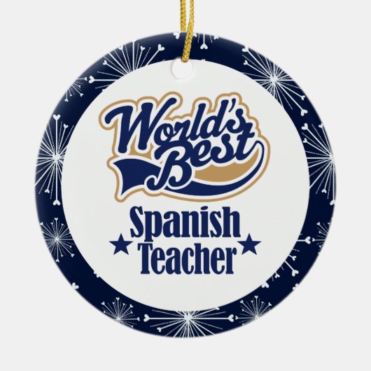 Ornement espagnol de cadeau de professeur (Devant)