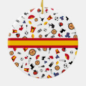 Ornement espagnol de Feliz Navidad de drapeau (Dos)