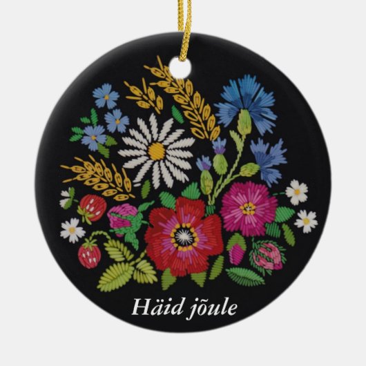 Ornement estonien de Noël - Muhu inspiré (Devant)