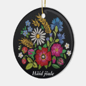 Ornement estonien de Noël - Muhu inspiré (Gauche)