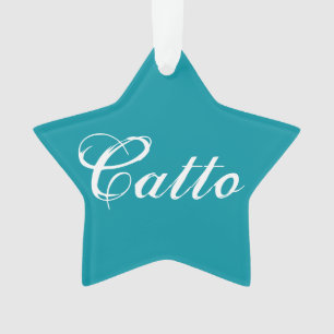 Ornement étoilé "Catto" turquoise