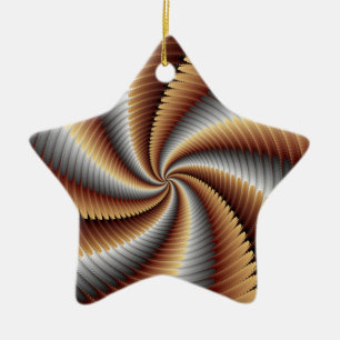 Ornement Étoile En Céramique 007 Fractal
