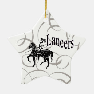Ornement Étoile En Céramique Affichette de porte de Lancers