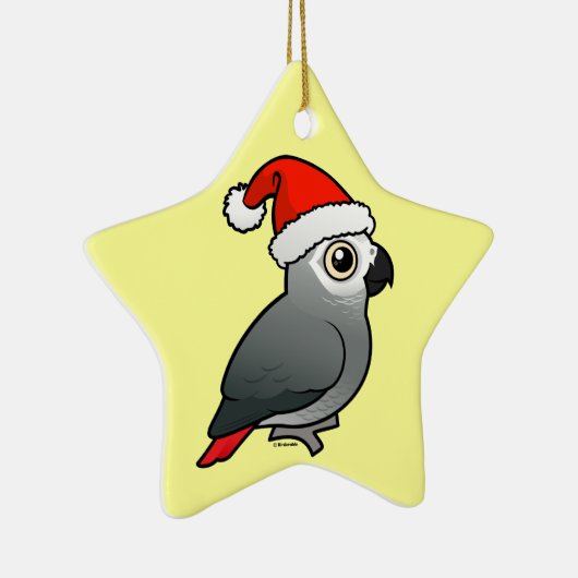 Ornement Étoile En Céramique African Grey Père Noël (Droite)