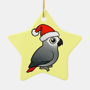 Ornement Étoile En Céramique African Grey Père Noël