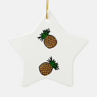 Ornement Étoile En Céramique Amusement Apple de jus de fruit tropicaux de motif