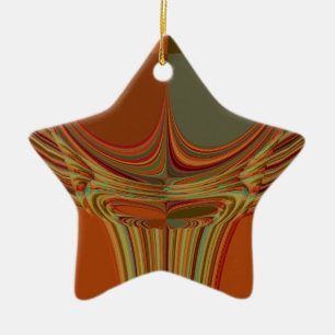 Ornement Étoile En Céramique Art contemporain africain Terre