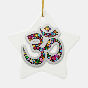 Ornement Étoile En Céramique Art du symbole floral Namaste