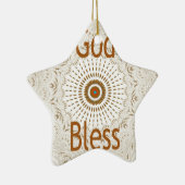 Ornement Étoile En Céramique Art Motif Africain Traditionnel Imprimer (Droite)