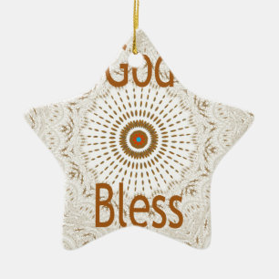 Ornement Étoile En Céramique Art Motif Africain Traditionnel Imprimer