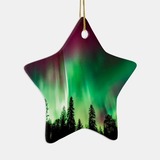 Ornement Étoile En Céramique aurora boréale (Droite)