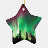 Ornement Étoile En Céramique aurora boréale (Gauche)