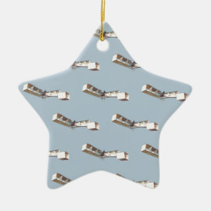 Ornement Étoile En Céramique Avion Santos-Dumont 14 Bis