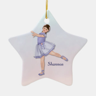 Ornement Étoile En Céramique Ballerina Girl Pastel