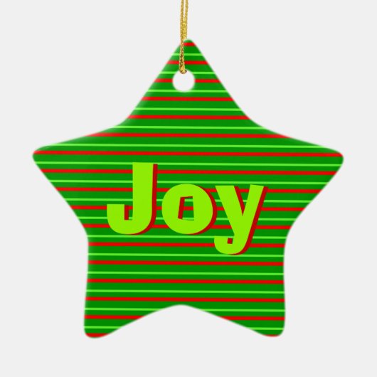 Ornement Étoile En Céramique Bande de Noël (Devant)