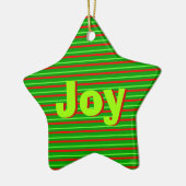 Ornement Étoile En Céramique Bande de Noël (Gauche)