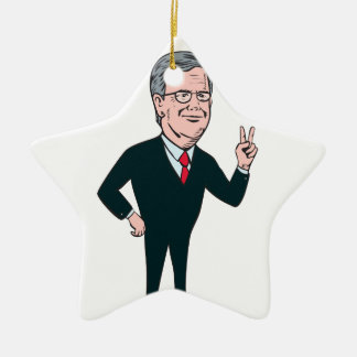 Ornement Étoile En Céramique Bande dessinée 2016 républicaine de candidat de