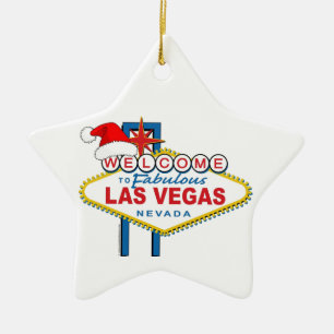 Ornement Étoile En Céramique Bienvenue à Fabulous Las Vegas Noël
