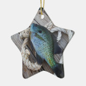 Ornement Étoile En Céramique bluegill sur quai (Gauche)