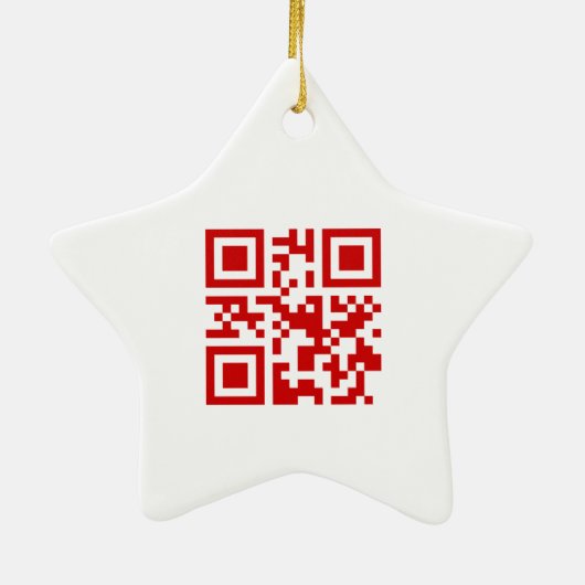 Ornement Étoile En Céramique Bonne année ! — Code QR (Dos)