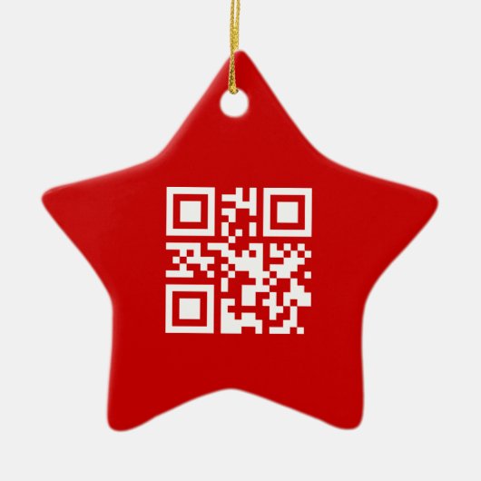 Ornement Étoile En Céramique Bonne année ! — Code QR (Devant)