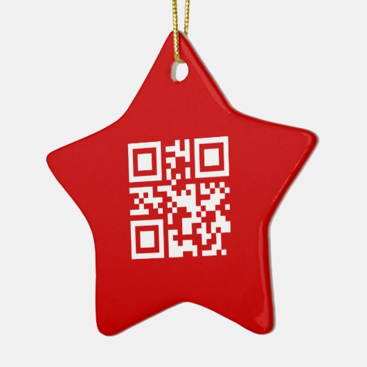Ornement Étoile En Céramique Bonne année ! — Code QR (Gauche)