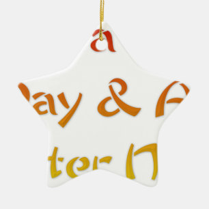 Ornement Étoile En Céramique Bonne journée et une meilleure conception de texte