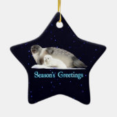 Ornement Étoile En Céramique Bonnes Fêtes - Sceau annelé (Dos)