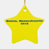 Ornement Étoile En Céramique Boston, Massachusetts (Dos)