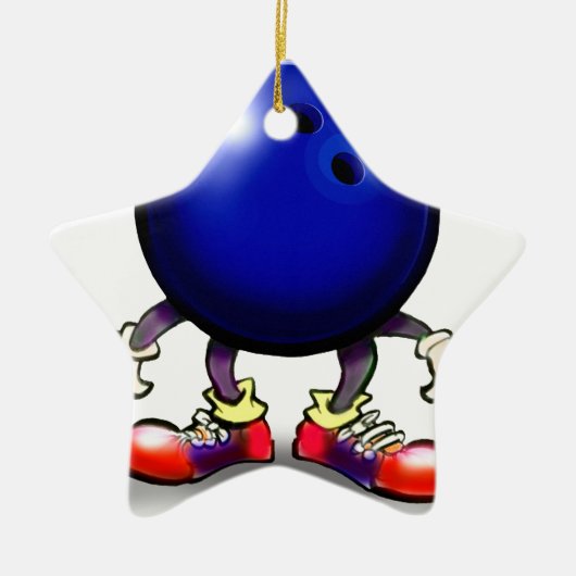 Ornement Étoile En Céramique Bowling (Devant)