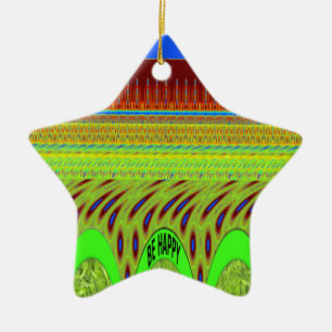 Ornement Étoile En Céramique Br Happy Avoir une belle journée