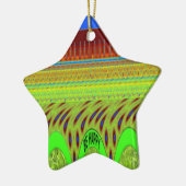 Ornement Étoile En Céramique Br Happy Avoir une belle journée (Gauche)