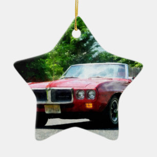 Ornement Étoile En Céramique Cabriolet Red Firebird