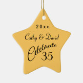 Ornement Étoile En Céramique Cadeau Star du 35e anniversaire (Droite)