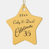 Ornement Étoile En Céramique Cadeau Star du 35e anniversaire (Gauche)