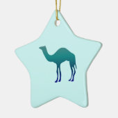 Ornement Étoile En Céramique Camel en Teals (Gauche)