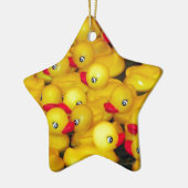 Ornement Étoile En Céramique Canards en caoutchouc jaune mignon (Gauche)