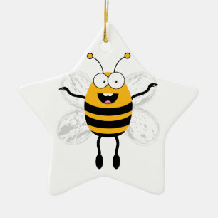Ornement Étoile En Céramique Cartoon Bee