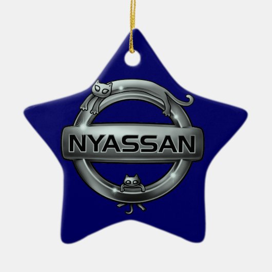 Ornement Étoile En Céramique cat emblem 2 (Devant)