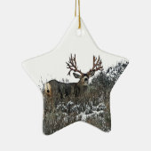 Ornement Étoile En Céramique Cerfs communs de mule de monstre 2 (Droite)