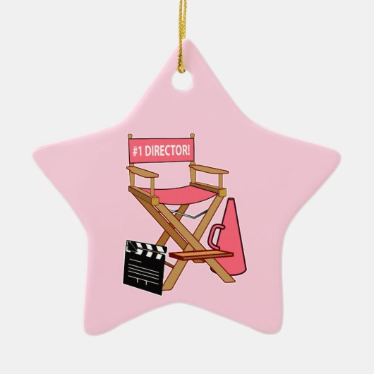Ornement Étoile En Céramique Chair de directeur : Directeur du numéro un (Devant)