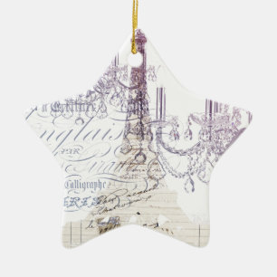 Ornement Étoile En Céramique chandelier paris tour eiffel