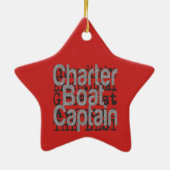 Ornement Étoile En Céramique Charter Boat (Dos)